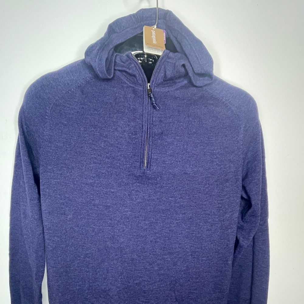 Patagonia Hoodie Mens SMALL (S) Yewcrag Navy Blue Pullover Organic New w/tags
